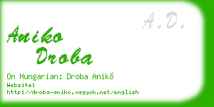aniko droba business card